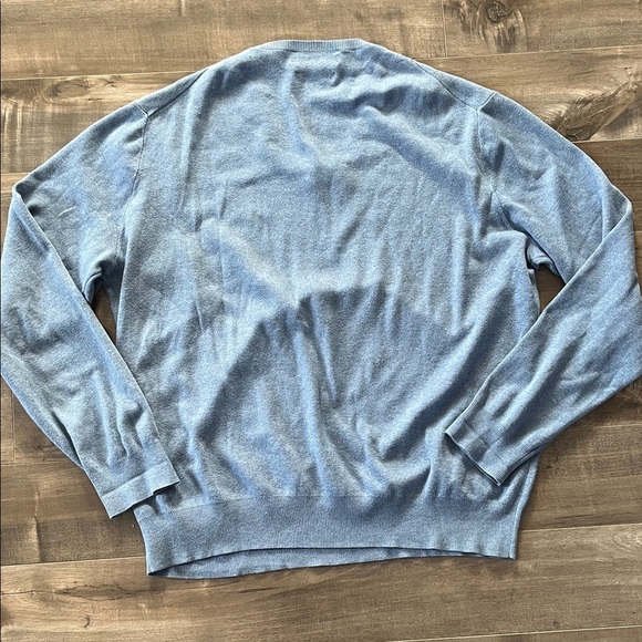 Polo by Ralph Lauren Men's Light Blue Pima Cotton V-Neck Sweater Size XL - Picture 6 of 6